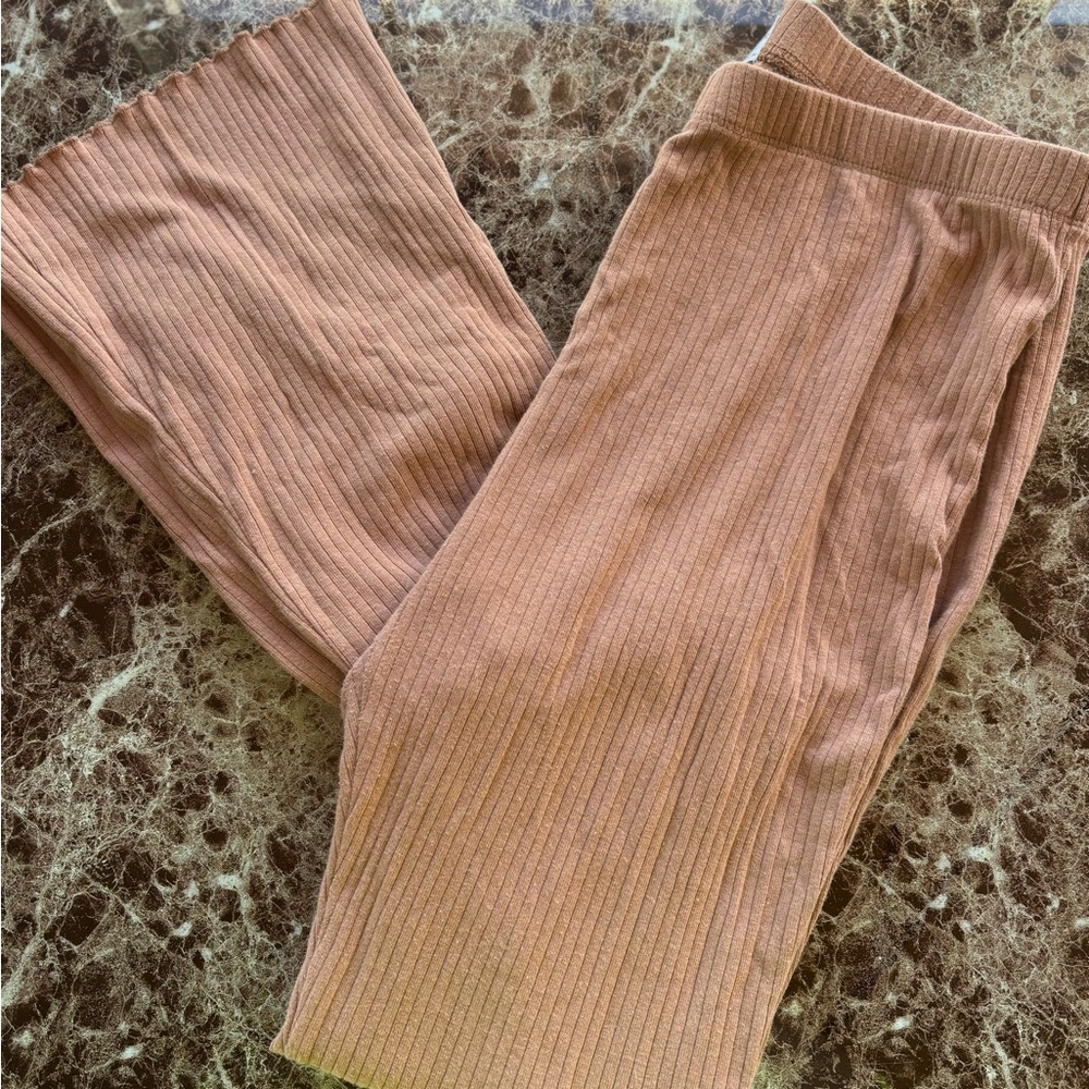 Cotton On Ribbed Knit Pants in Brown